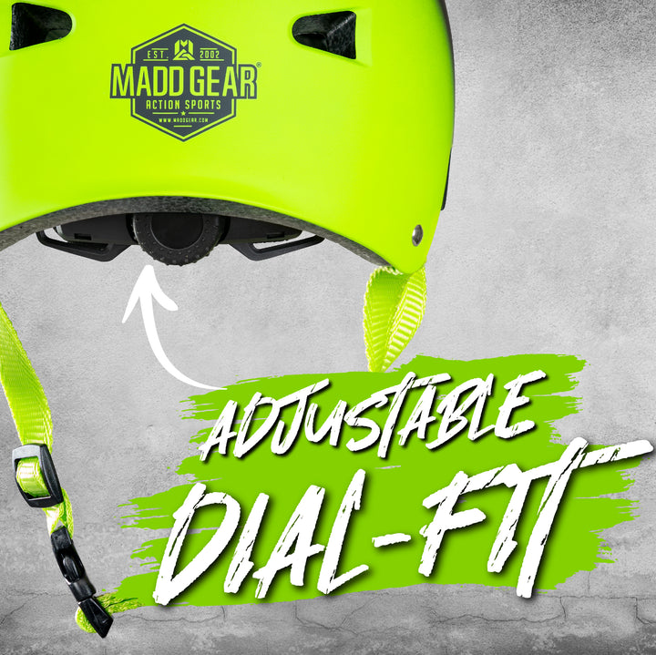CERTIFIED EPS HELMET - Black Green M/L – Madd Gear Canada