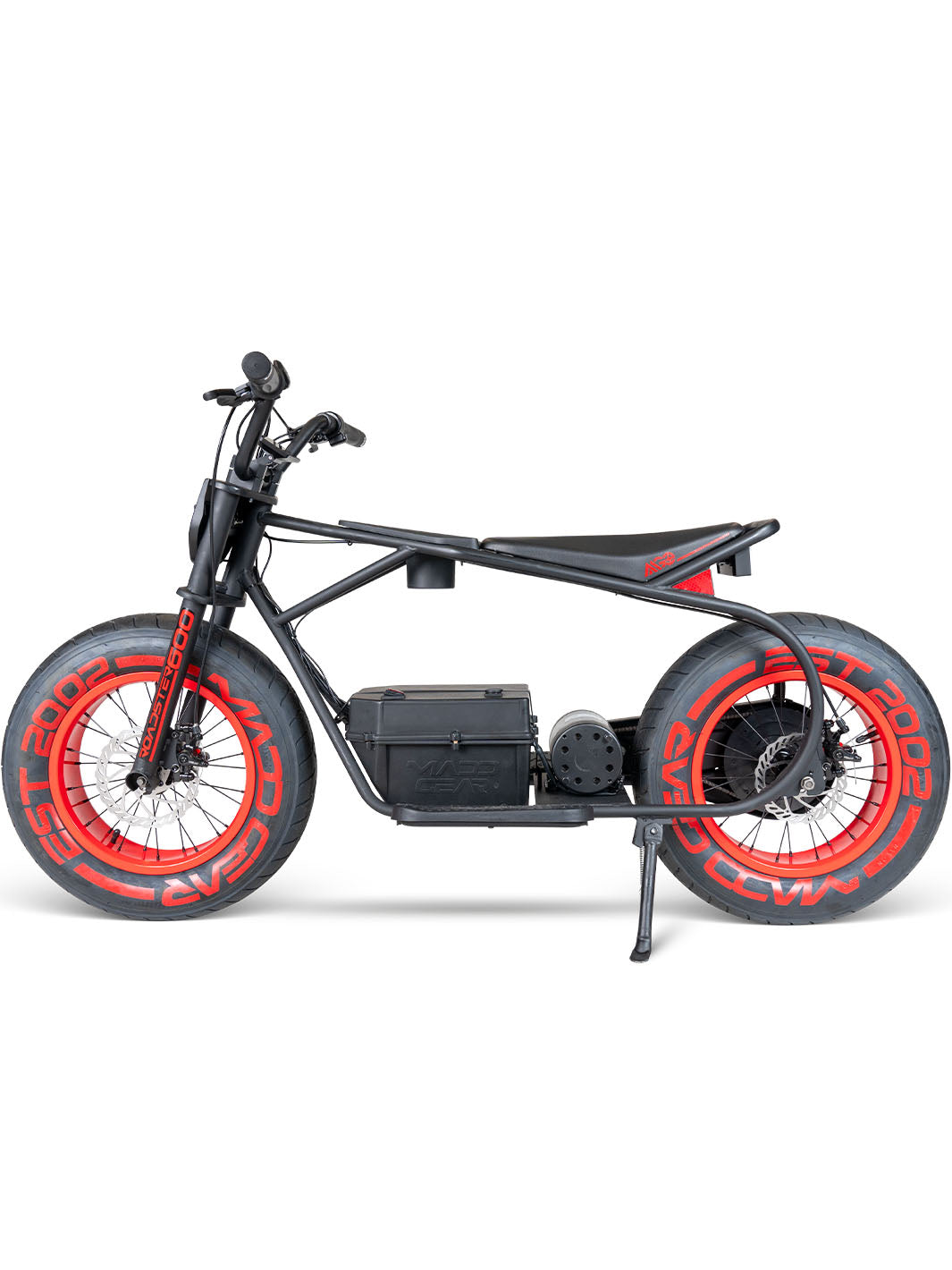 Madd Gear Roadster 600 Electric Mini Bike E-Bike GoTrax Jetson Kids Teens Adults Black Red