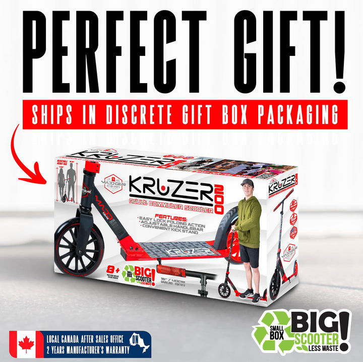 Madd Gear Kruzer 200 Folding Commuter Scooter - Red – Madd Gear Canada