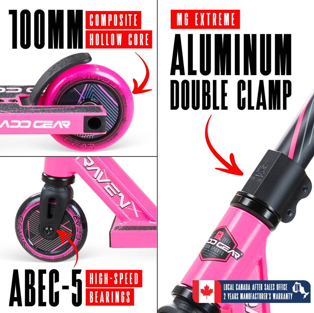 Madd Gear MG1 Raven Pro Scooter - Pink / Black – Madd Gear Canada