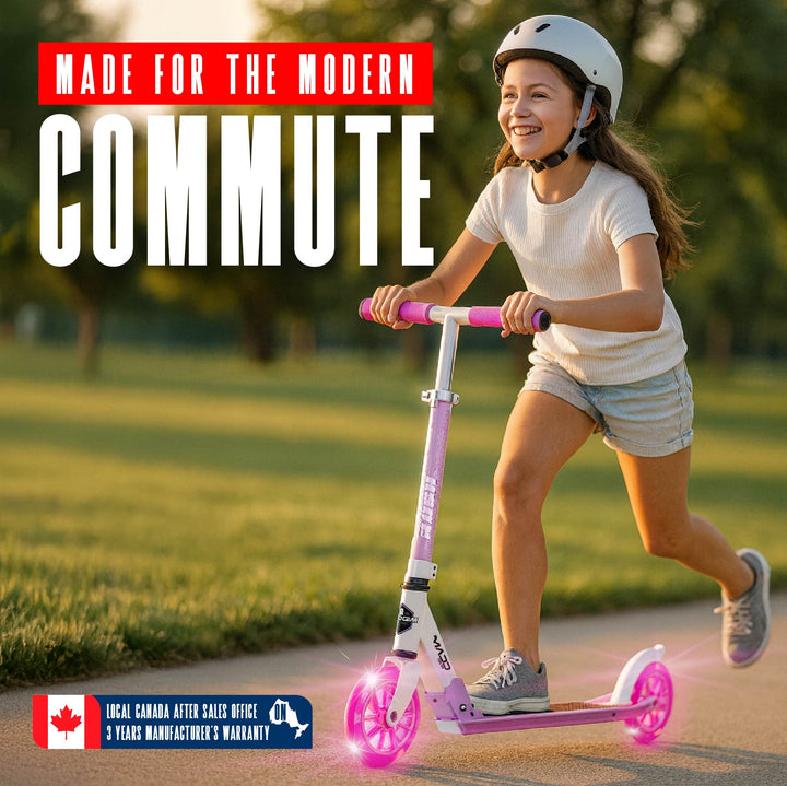 Madd Gear Rush 125 Folding Scooter - White / Black – Madd Gear Canada