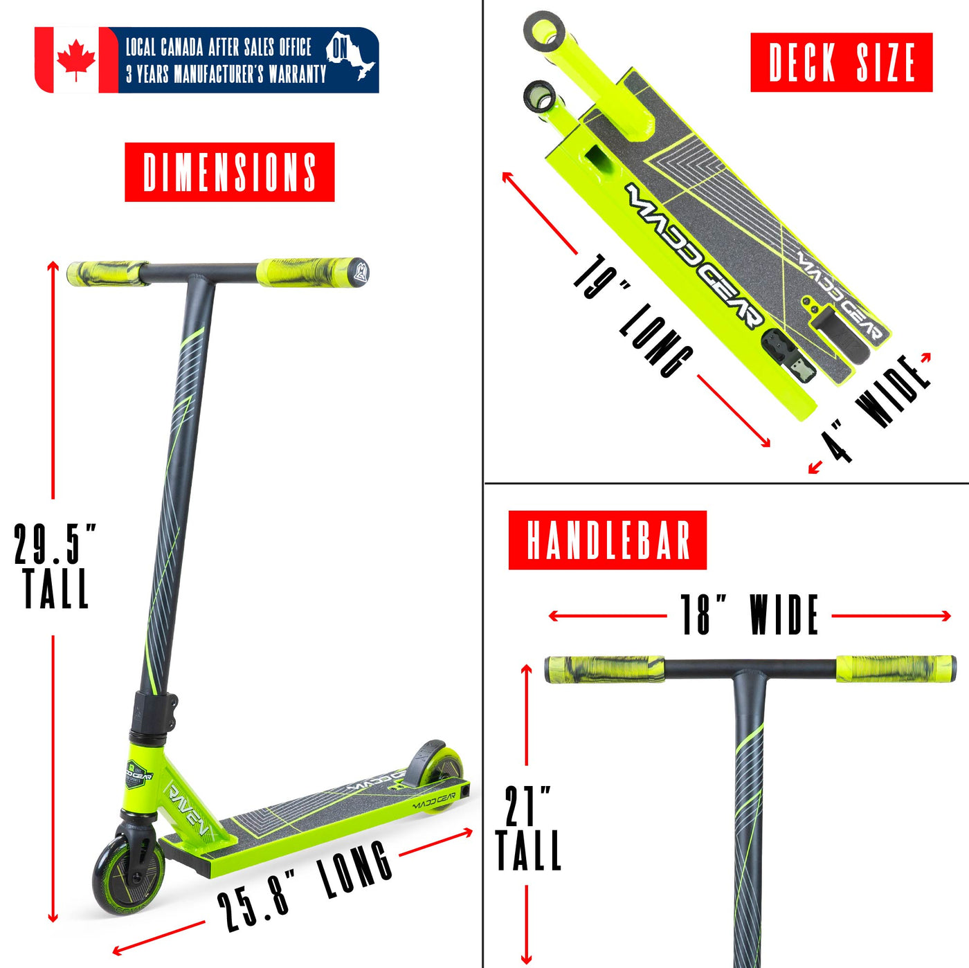 Madd Gear MG1 Raven Skatepark Scooter – Sturdy Beginner Trick Scooter for Children