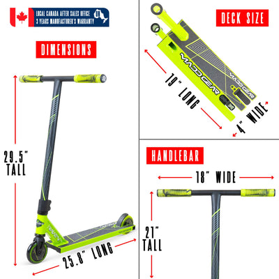 Madd Gear MG1 Raven Skatepark Scooter – Sturdy Beginner Trick Scooter for Children