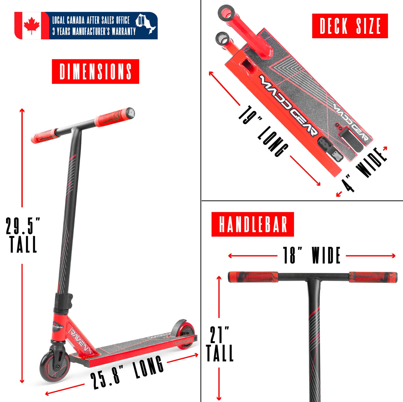 Madd Gear MG1 Raven Skatepark Scooter – Sturdy Beginner Trick Scooter for Children