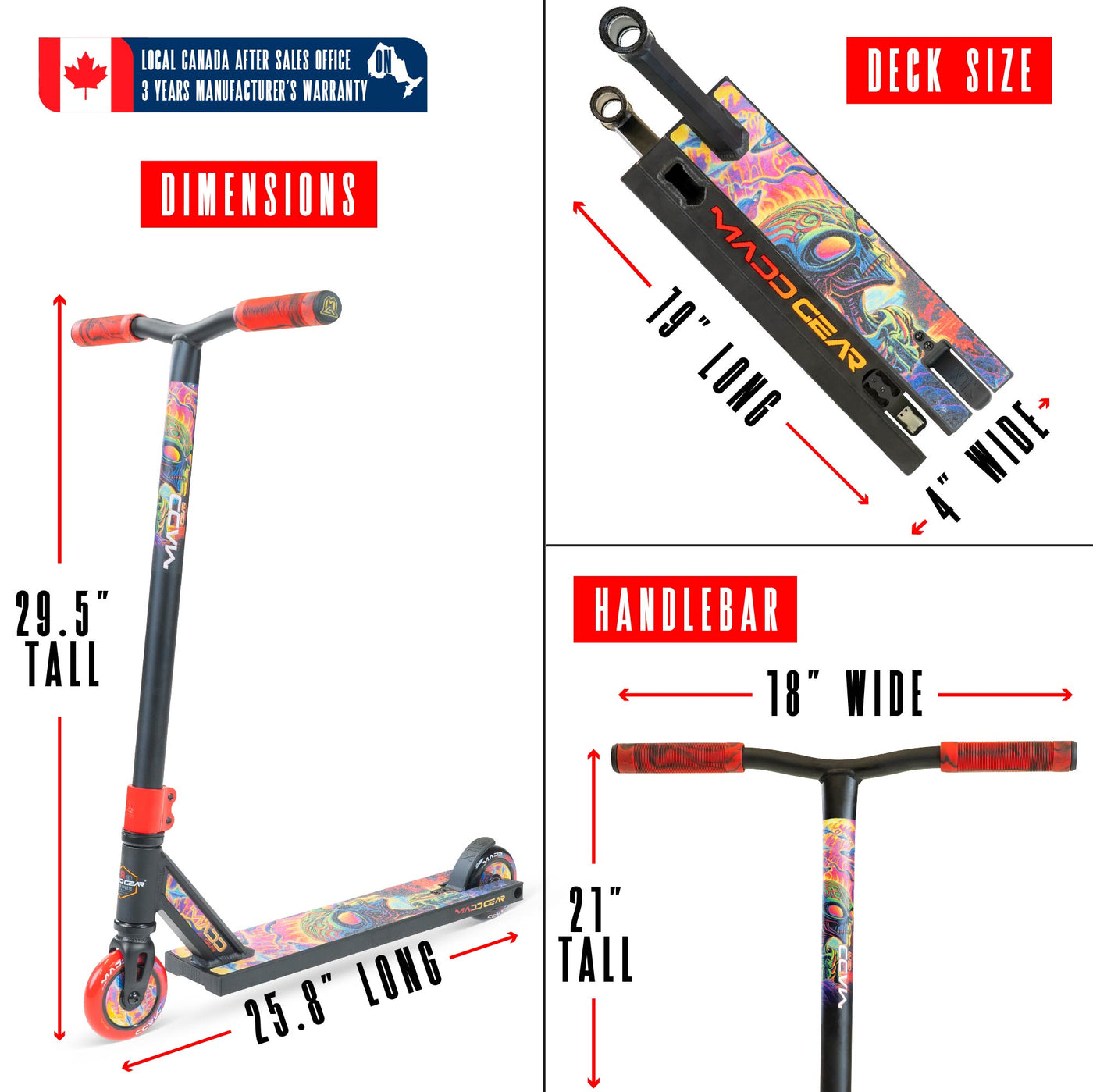 MG2 Obsidian Pro Scooter - Frenzy with sturdy handlebars and wheels, designed for kids 5+ to perform stunts at skateparks.