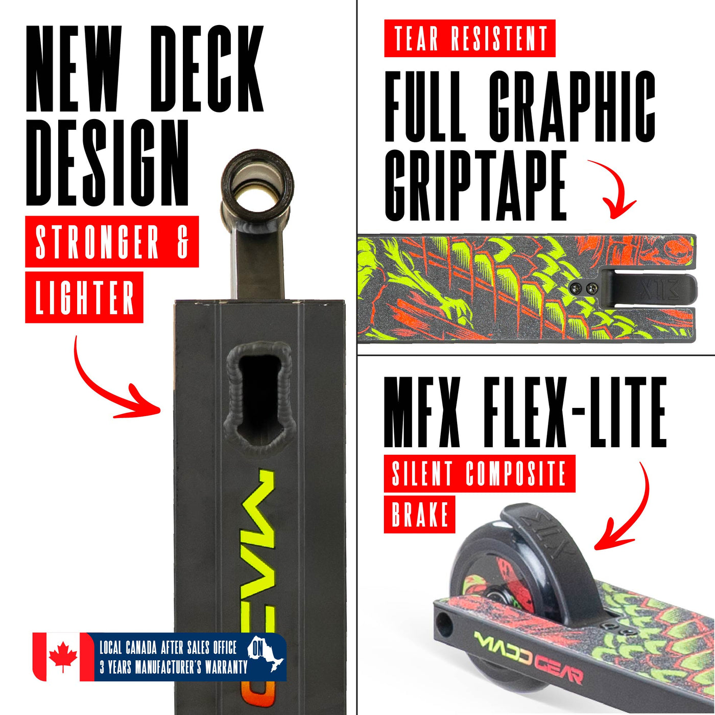 MG2 Obsidian Pro Scooter - Venom, featuring a sturdy aluminum deck and steel handlebar, ideal for skatepark stunts, includes 100mm wheels and ABEC-5 bearings.