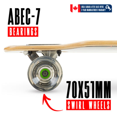 MGP Madd Gear Longboard Drop Through Dropthrough Skateboard Flux  Smooth Rolling Wheels Bearings