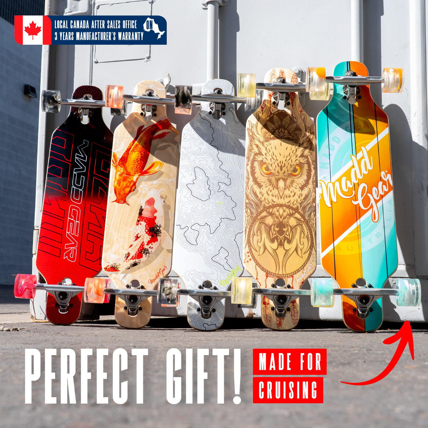 madd gear mad dropthrough drop through longboard skateboard complete flux perfect gift