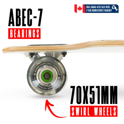 MGP Madd Gear Longboard Drop Through Dropthrough Skateboard Terrain Topography Smooth Rolling Wheels Bearings