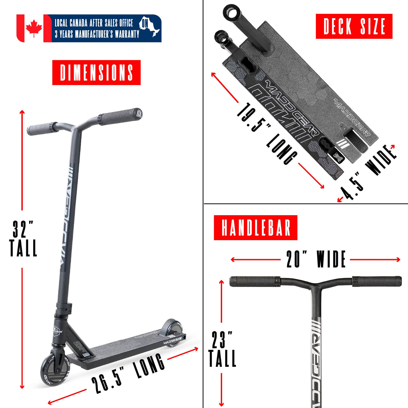MG3 Zen Pro Scooter – Black Black with a handlebar, aluminum deck, and 110mm wheels, ideal for kids 8+ for skatepark stunts.