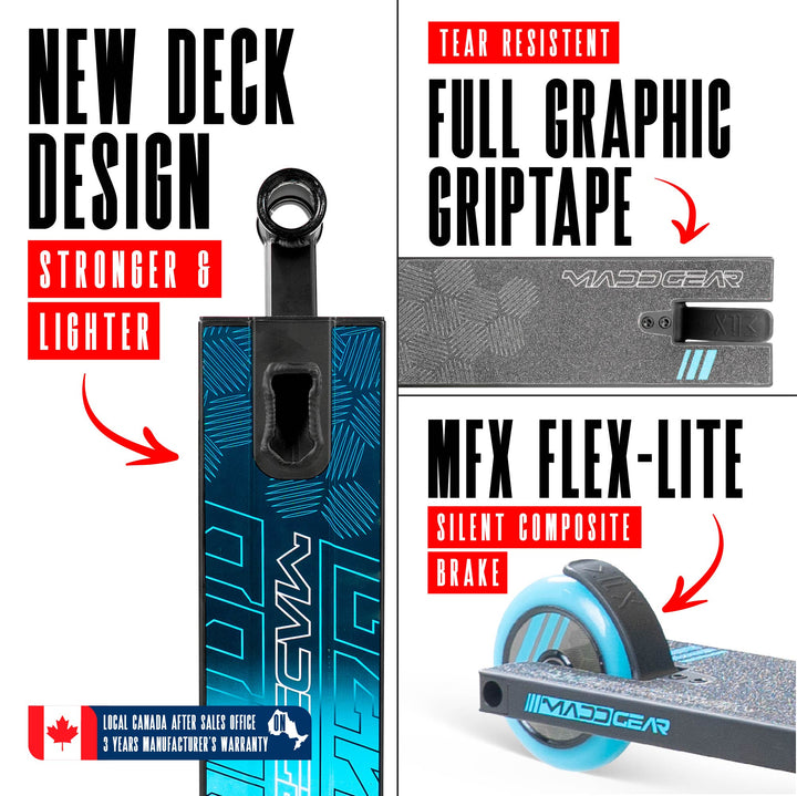 海攻　MADAILIMIDED M-300 Madd Gear MG3 Zen Pro Scooter - Black / Blue – Madd Gear Canada