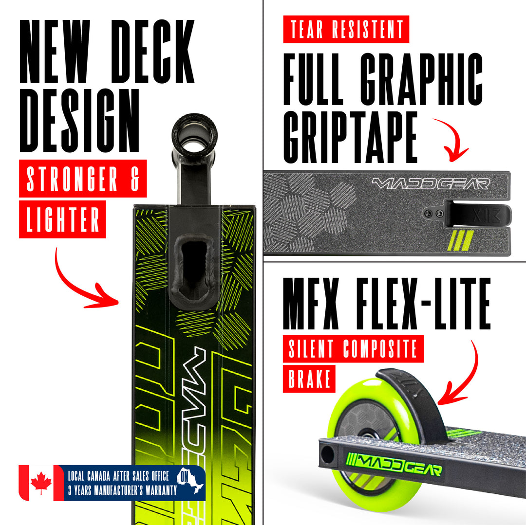 Madd Gear MG3 Zen Pro Scooter - Black / Green – Madd Gear Canada