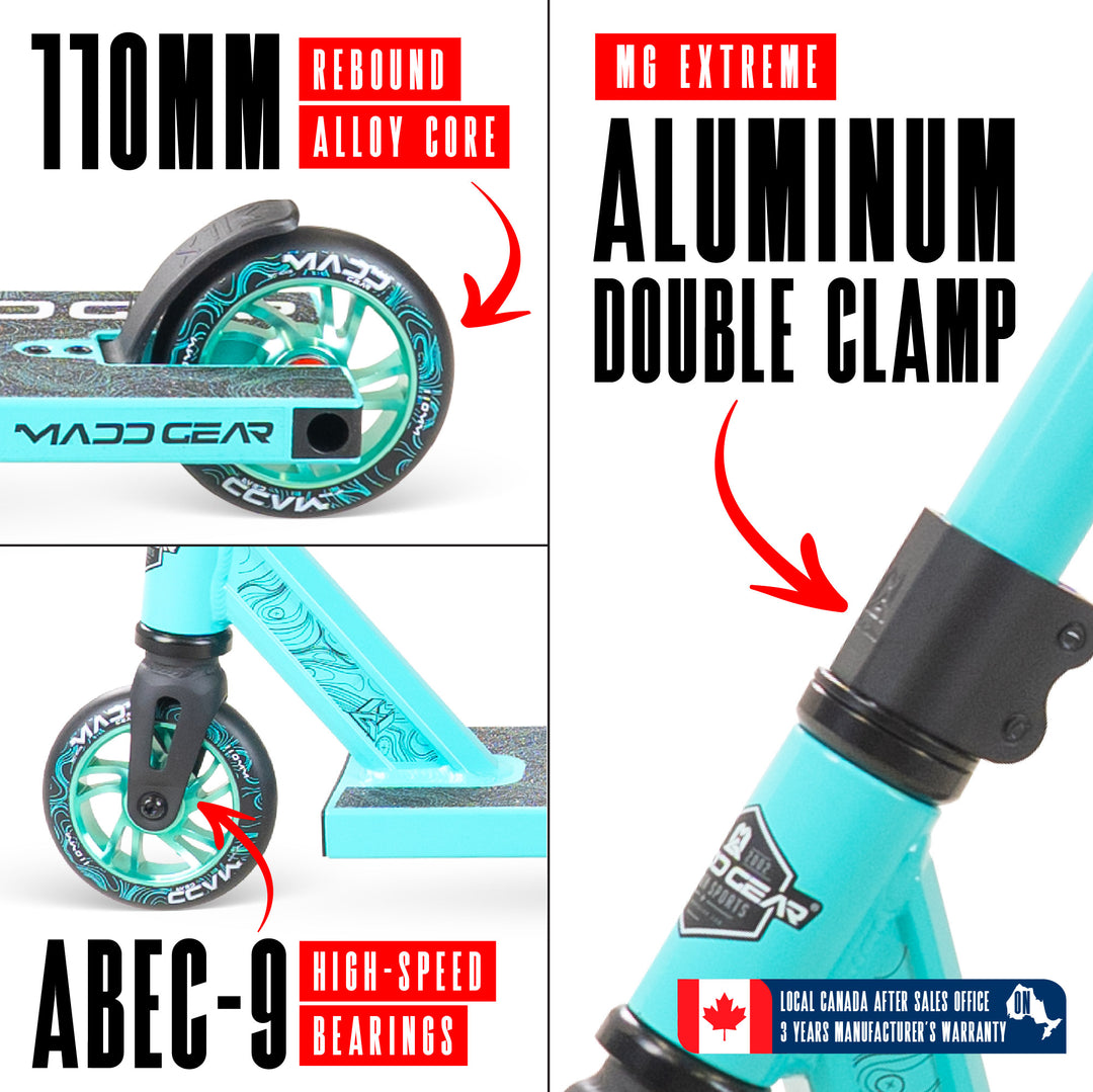 Madd Gear MG4 Titan Pro Scooter - Teal / Black – Madd Gear Canada