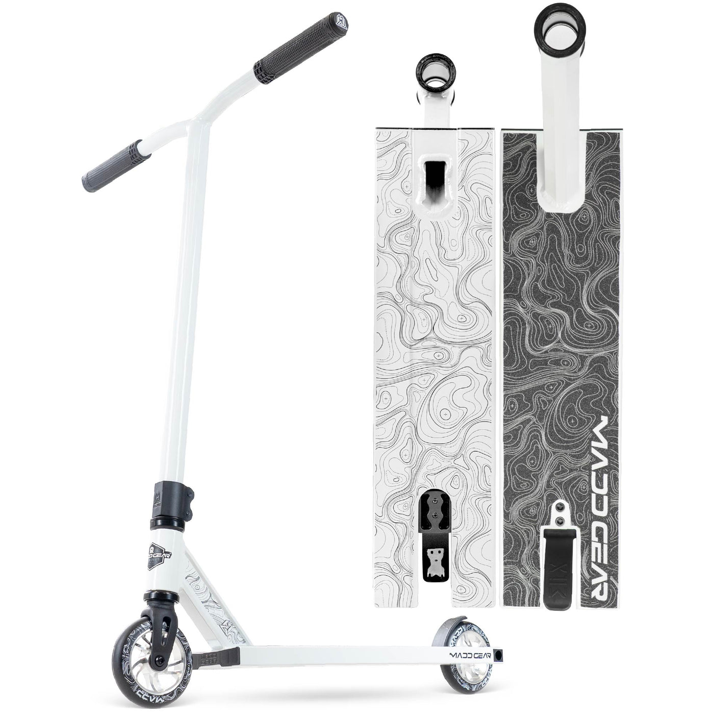 Madd Gear MG4 Titan Pro Scooter - White / Black – Madd Gear Canada