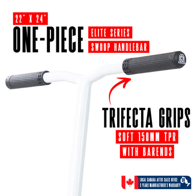 MG4 Titan Pro Scooter - White Black with a sturdy handlebar, durable wheels, and a sleek design, ideal for beginner to intermediate riders.