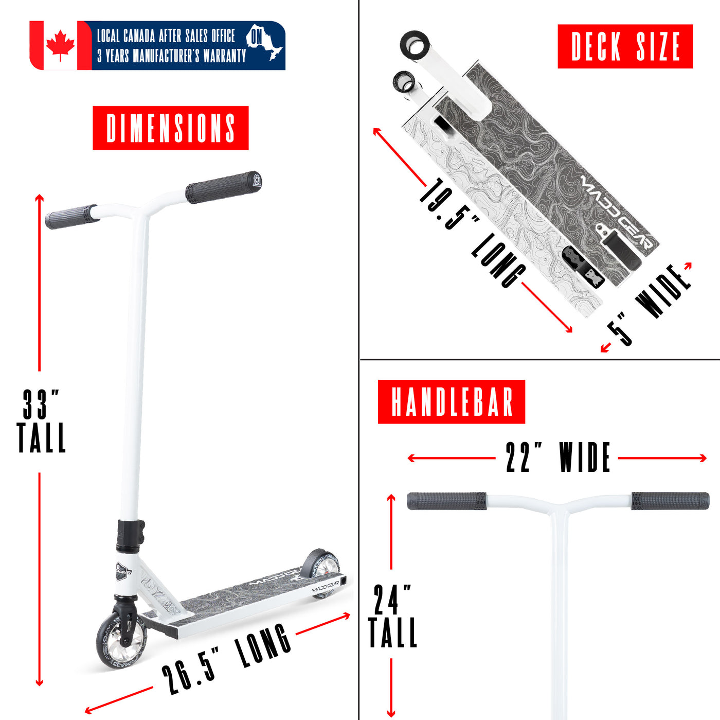MG4 Titan Pro Scooter - White Black, featuring black wheels and a sturdy aluminum deck, designed for beginner to intermediate riders aged 10 and up.