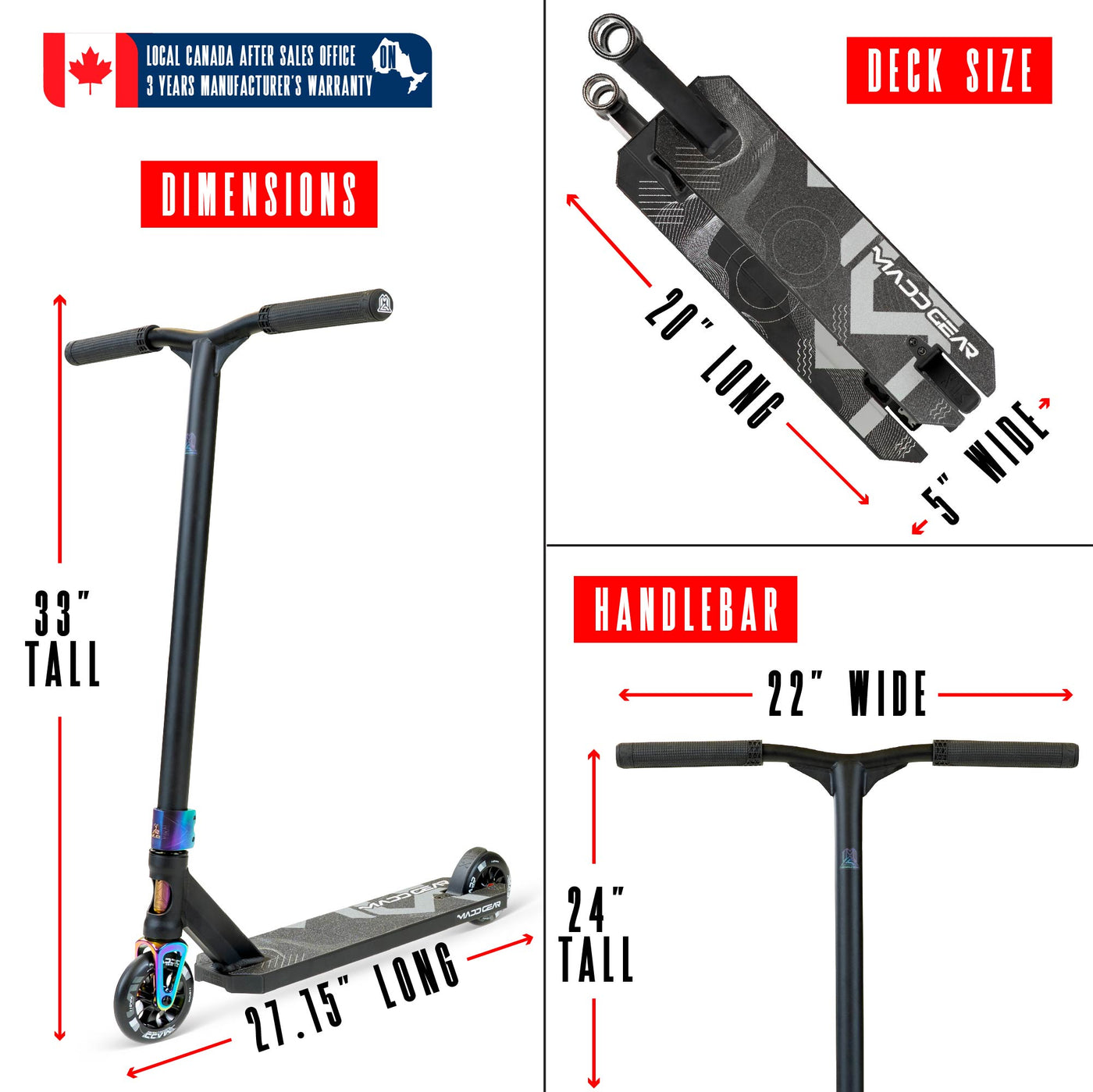 MG5 Axion Pro Scooter - Black Neochrome with a long handlebar, sturdy aluminum deck, and smooth 110mm wheels, ideal for skatepark stunts.