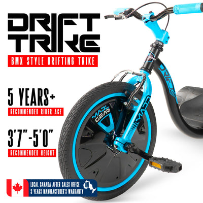 Madd Gear Drift Trike Huffy Green Machine Drifter Tricycle Kids Children Girls Boys Black Blue 5 Years Gift Three Wheel