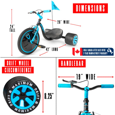 madd gear big wheel drift trike huffy green machine for girls mad drifter tricycle black blue unisex girls boys