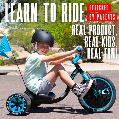mad gear bmx trike big wheel green machine huffy razor unisex black blue tricycle drifter