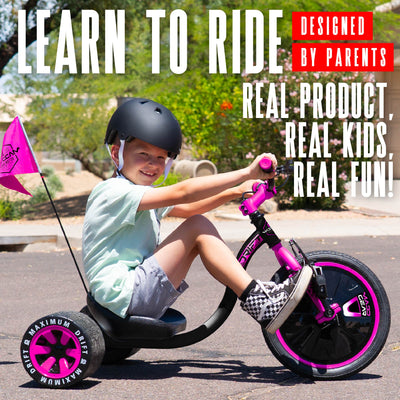 mad gear bmx trike big wheel green machine huffy razor unisex black red tricycle drifter