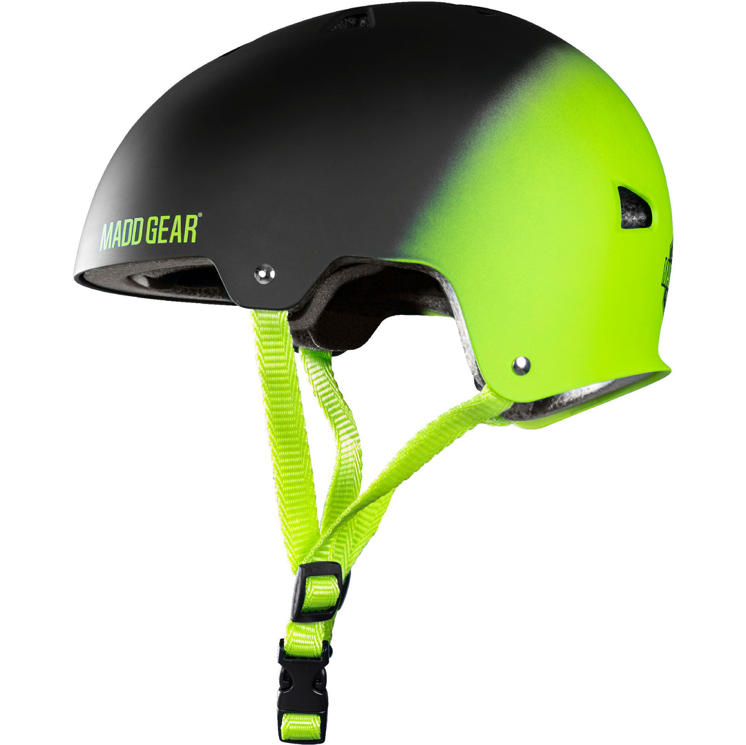 CERTIFIED EPS HELMET - Black Green M/L – Madd Gear Canada