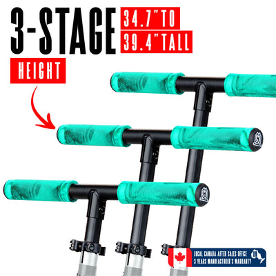 Close-up Madd Gear Kruzer 200 Scooter Adjustable Handlebar is ideal for both kids and adults of all sizes.