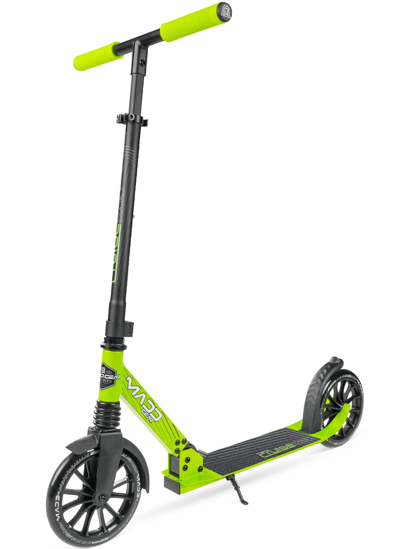 Madd Gear MG Metro Cruise 250 Folding Commuter Scooter in Green Black – Stylish design, perfect for urban commuting and leisure rides