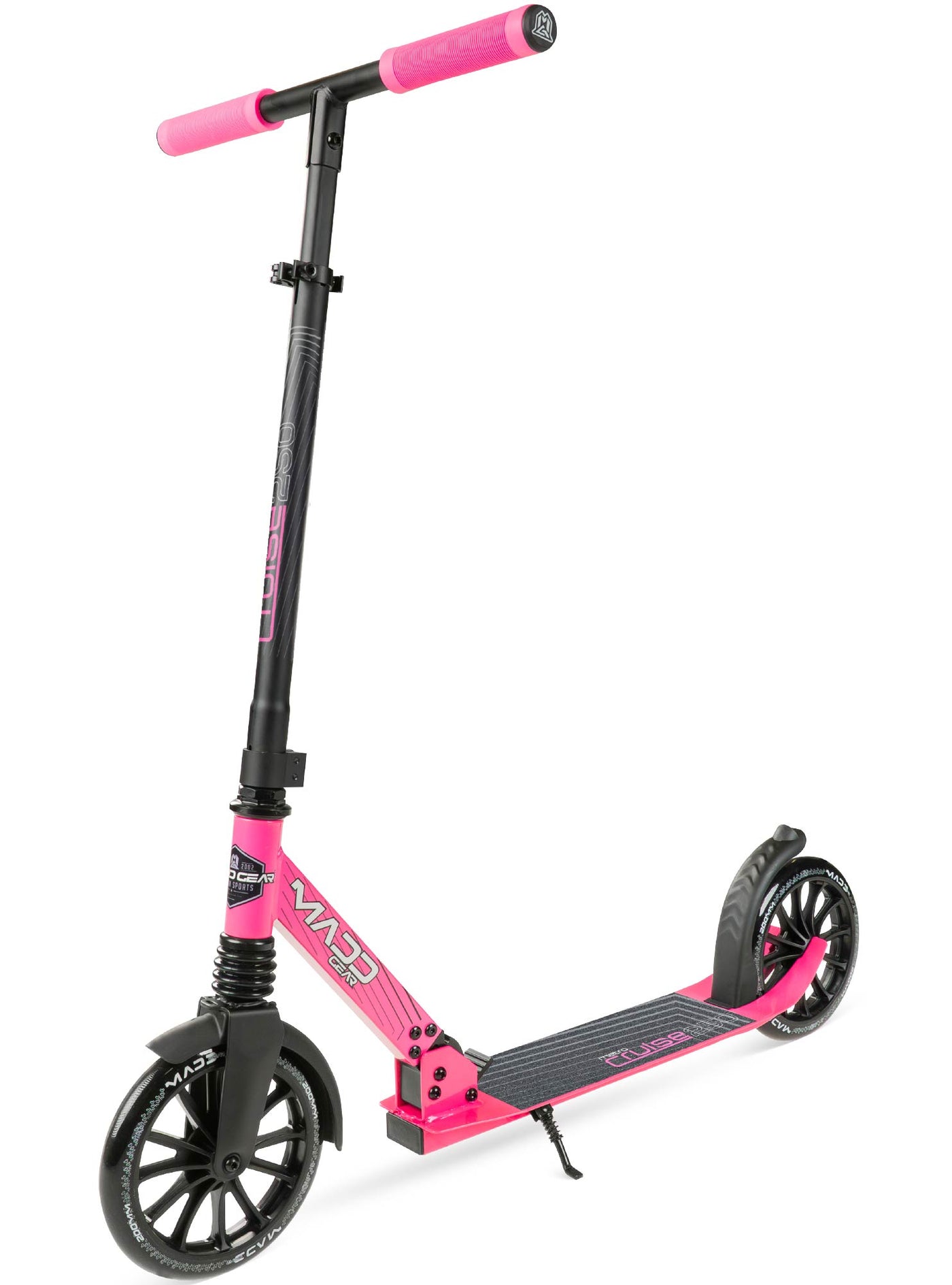 Madd Gear MG Metro Cruise 250 Folding Commuter Scooter in Pink Black – Stylish design, perfect for urban commuting and leisure rides