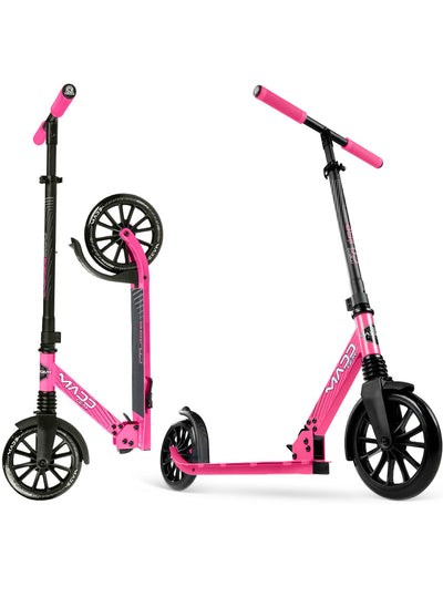 Madd Gear MG Metro Cruise 250 Folding Commuter Scooter in Pink Black – Stylish design, perfect for urban commuting and leisure rides