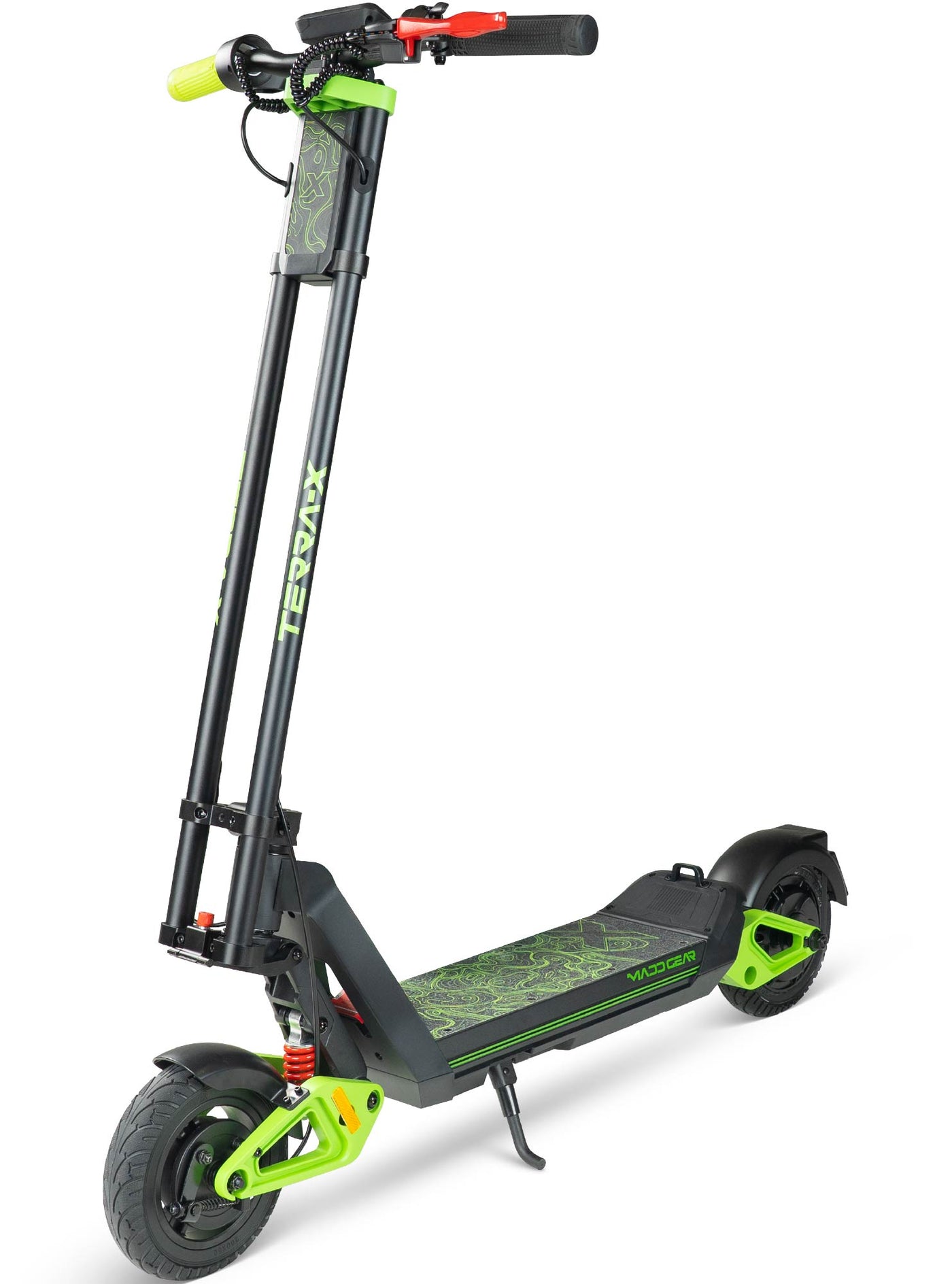 Madd Gear Terra-X Electric Foldable Commuter Scooter GoTrax Kids Adults Black Green