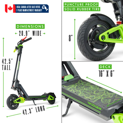Madd Gear Madgear Electric Commuter Portable Terra-X Scooter Kids Adults Black Green