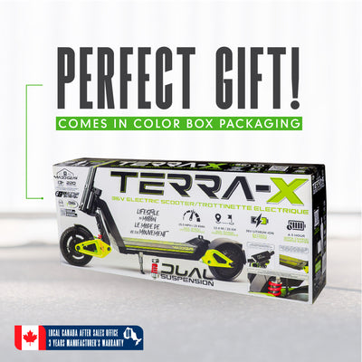 Madd Gear Terra-X Electric Commuter Scooter Black Green Boys Girls Adults Teens Perfect Gift