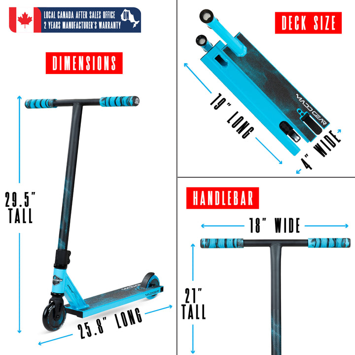 Madd Gear Carve Pro Scooter - Black / Blue – Madd Gear Canada