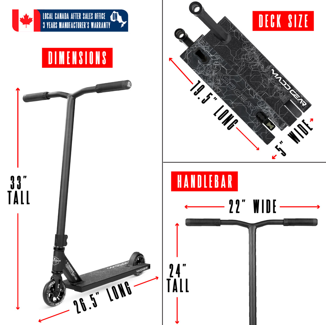 Madd Gear Carve Extreme Pro Scooter - Gray / Black – Madd Gear Canada