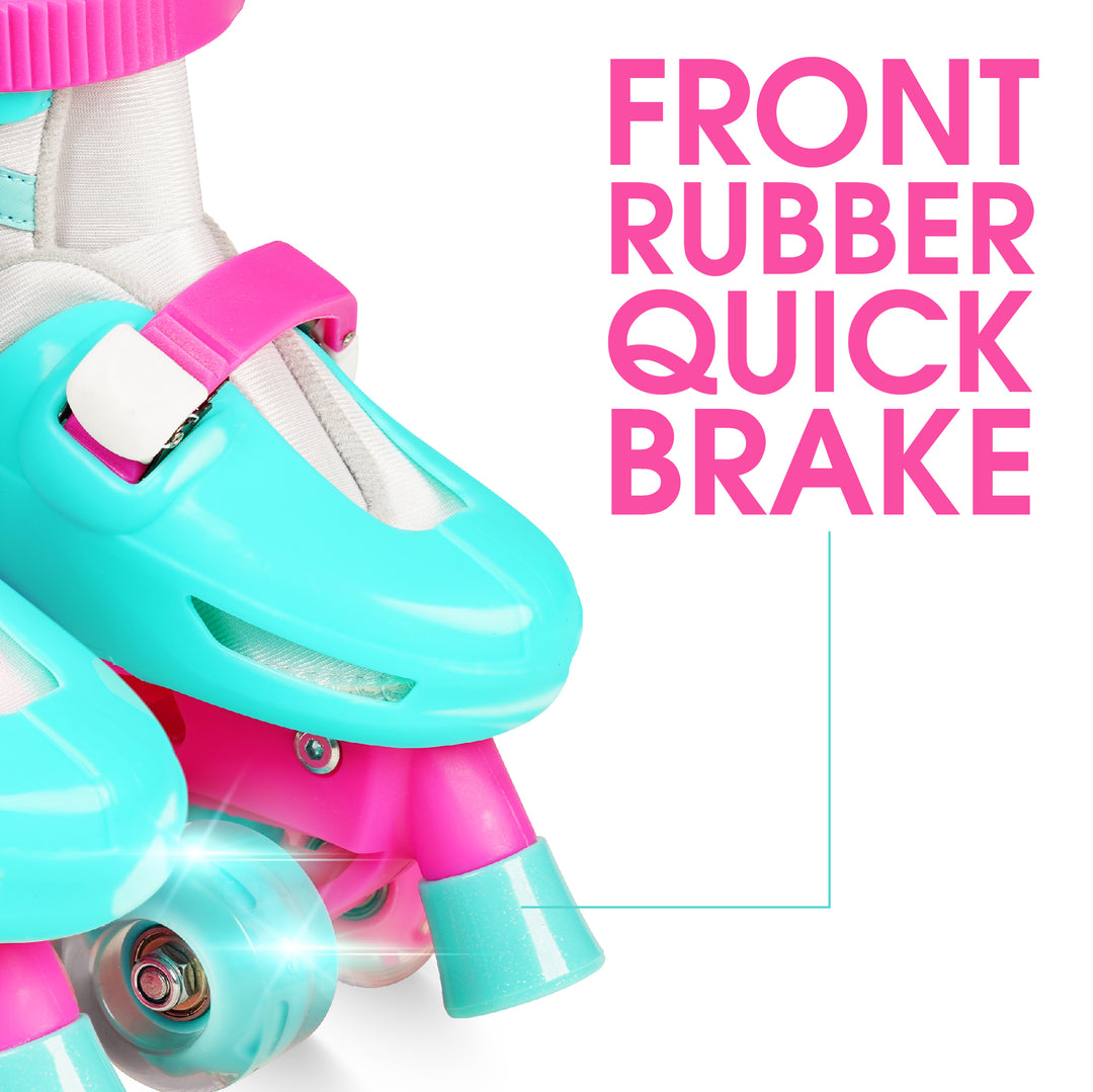 Madd Gear Light-Up Quad Skates - Pink Teal – Madd Gear Canada