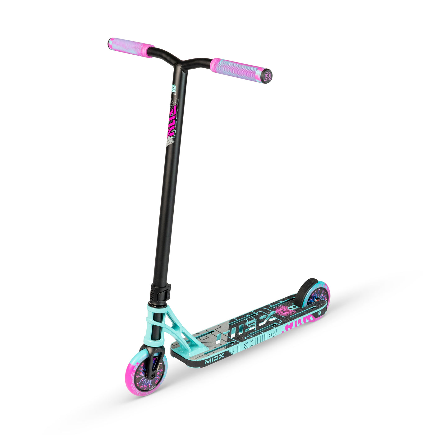 madd gear pro scooter complete teal pink one piece handlebar