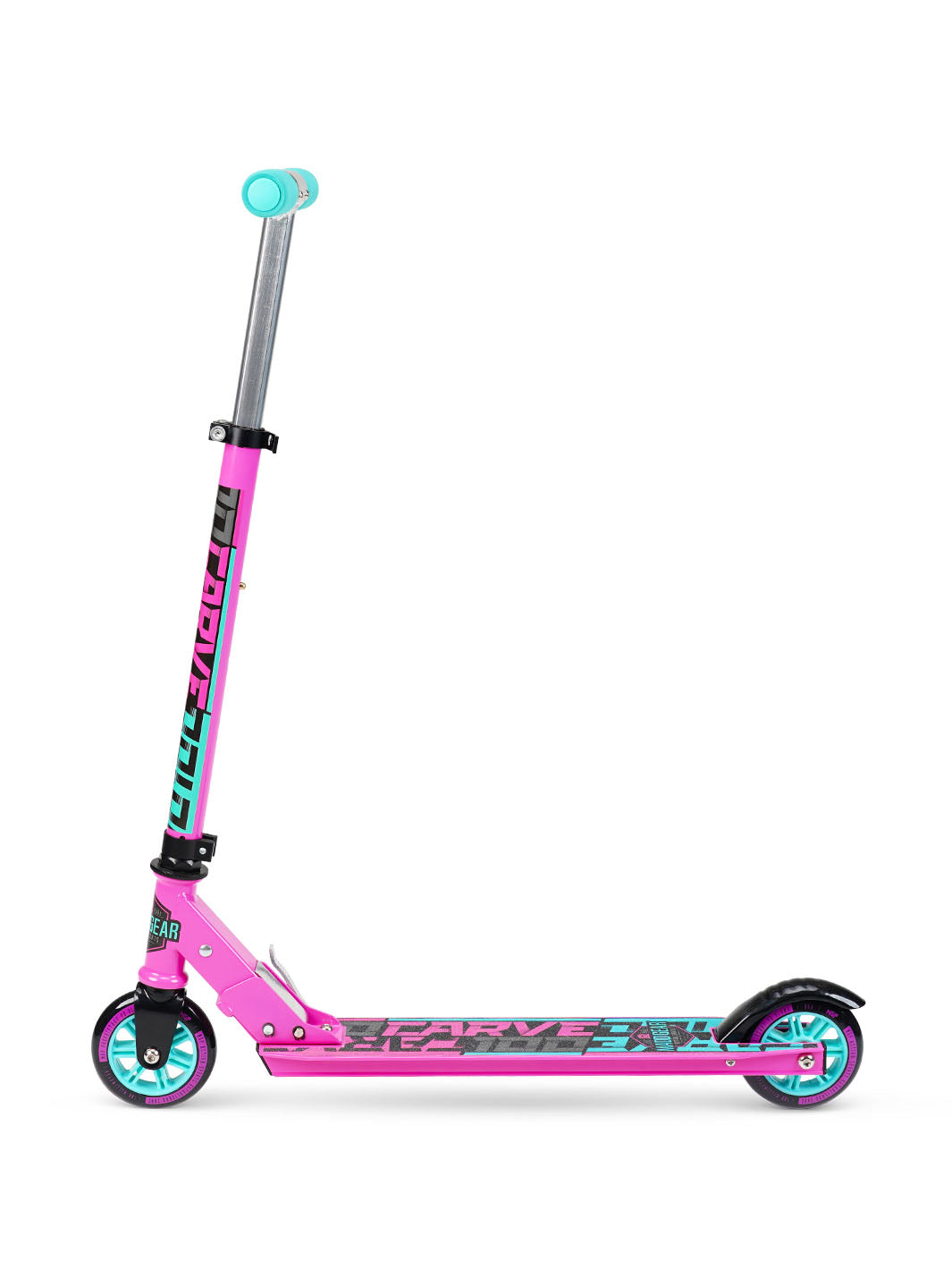 Madd Gear Kids Razor Kick Folding Scooter Pink Teal Boys Girls Adjustable Compact Fun