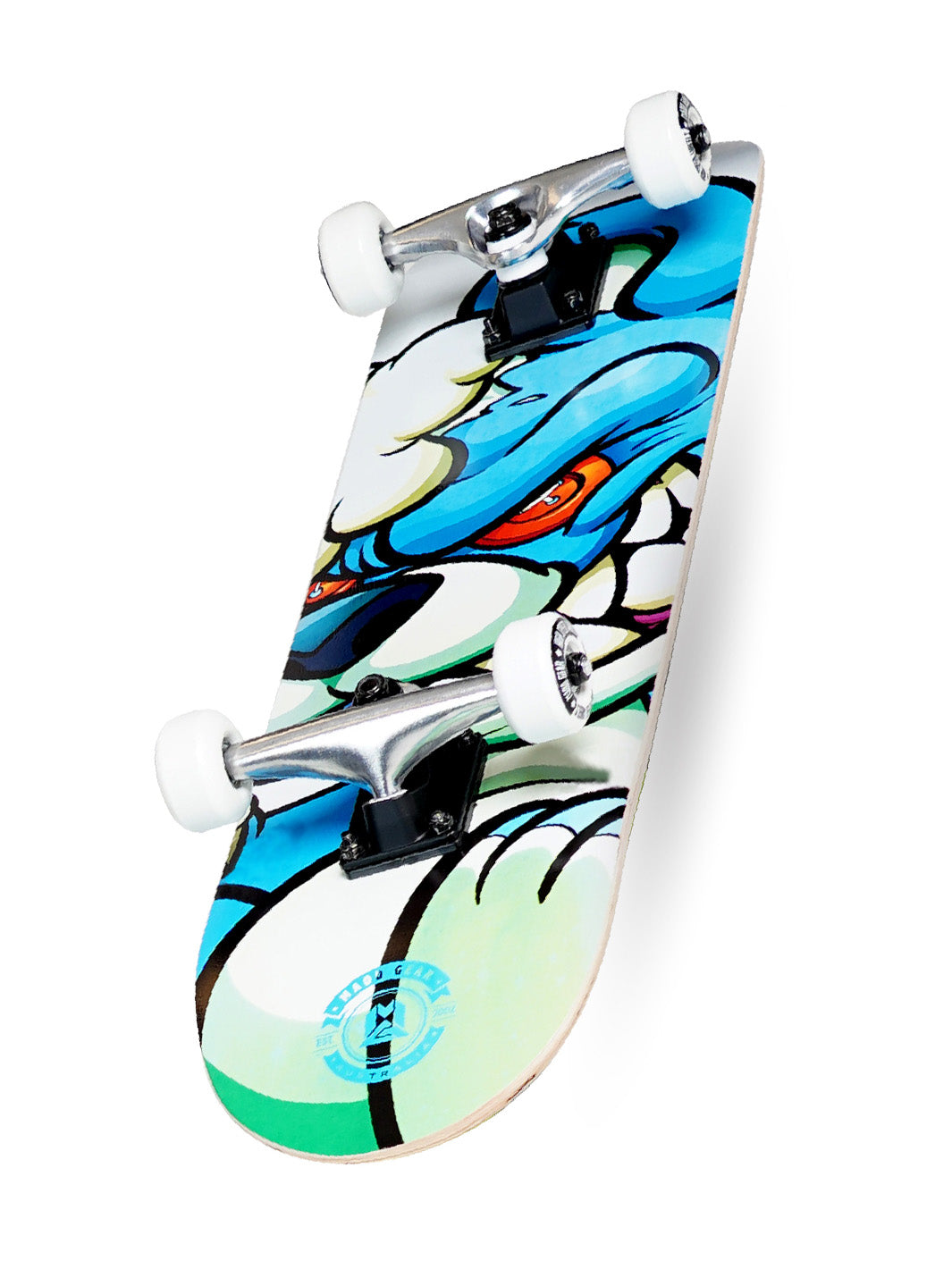 Madd Gear Complete Skateboard Deck Kids Quality Blue White Grip Tape