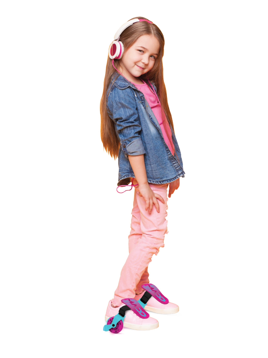 Madd Gear Light-Up Heel Skates Rollers Kids Boys Girls Skates Pink Blue