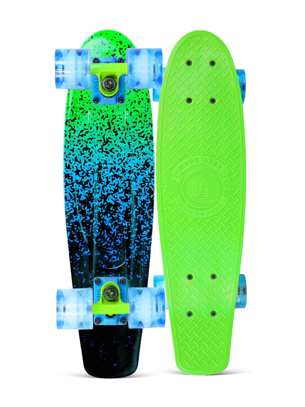 Madd Gear Retro Penny Skateboard 22" 22 inch Complete Green Blue